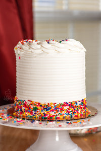 Happy Birthday (Vanilla cake with confetti sprinkles and vanilla buttercream) 